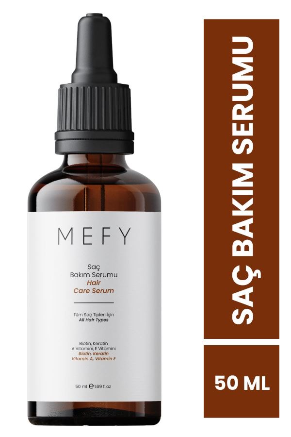 Mefy Saç Bakım Serumu Keratin Biotin E Vitamini A Vitamini 50 ml 